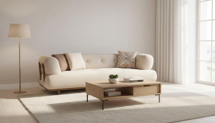 Beige Wohnzimmer Polstercouch Designer Dreisitzer Sofa Edle Sitzmöbel