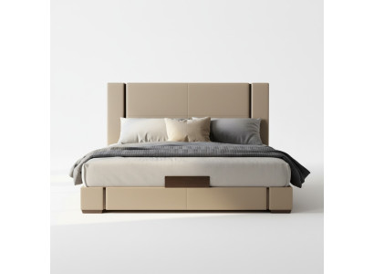 Cama de luxo moderna em bege