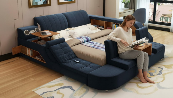 Design de cama multifuncional moderno