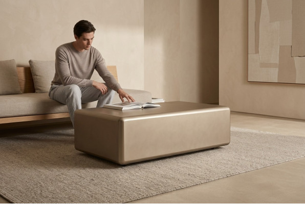 Mesa de café elegante bege