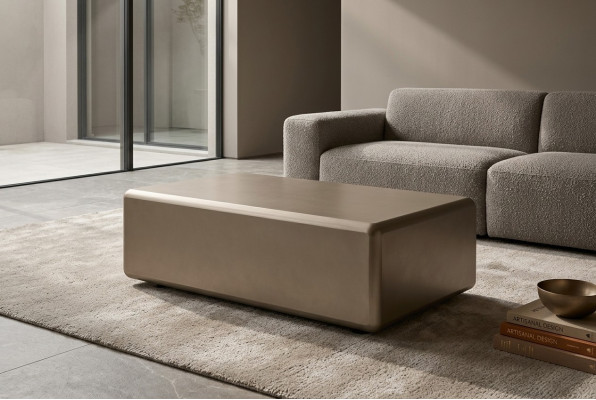 Mesa de café elegante bege