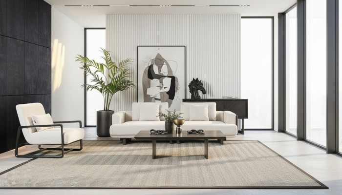 Banco de madeira elegante, 3 lugares e cadeira