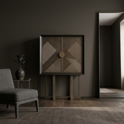 Elegante e moderna vitrine para café, para exibir na sala de estar