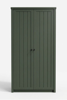 Guarda-roupa de quarto com barra de pendurar, multifuncional, verde