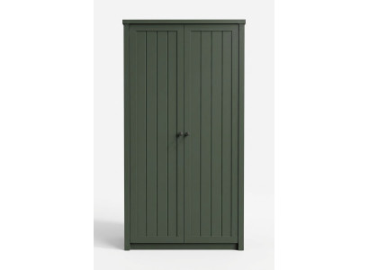 Guarda-roupa de quarto com barra de pendurar, multifuncional, verde