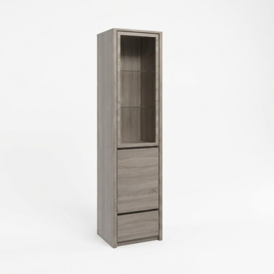 Elegante moderna vitrine cinza