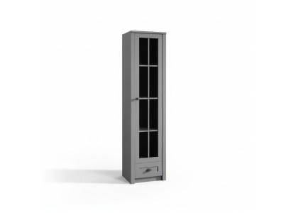 Moderna e elegante vitrine cinza
