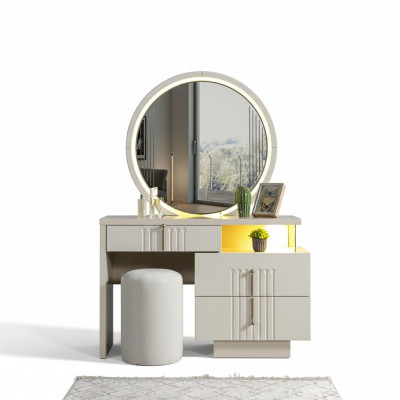 Mesa de maquiagem elegante com espelho