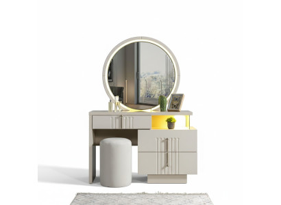Mesa de maquiagem elegante com espelho