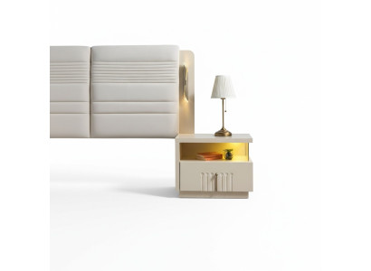 Moderna mesa de cabeceira com iluminação