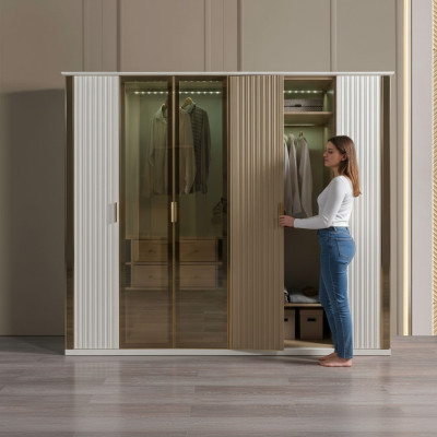 Moderno e luxuoso armário de vidro, 234 cm