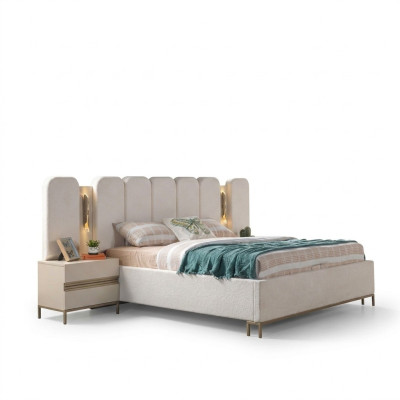 Conjunto de roupa de cama suave para o quarto, conjunto de 3 peças com 2 mesas de cabeceira