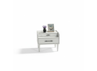 Moderna mesa de cabeceira branca elegante