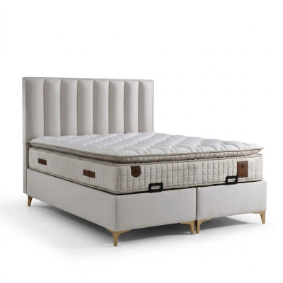 Cama elegante com almofada de encosto