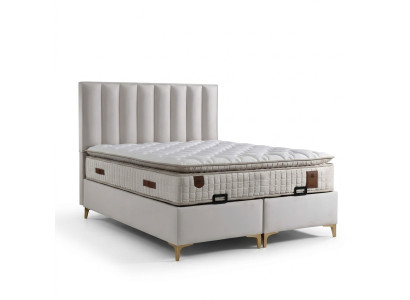 Cama elegante com almofada de encosto
