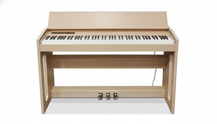 Piano digital para uso doméstico 130 cm castanho claro