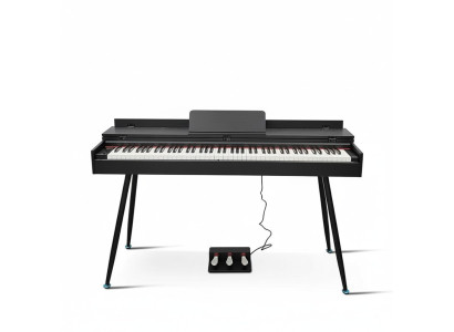Piano digital brilhante preta para casa