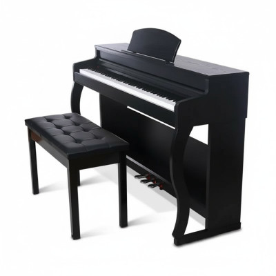 Piano digital brilhante preta para casa