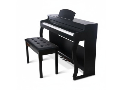 Piano digital brilhante preta para casa