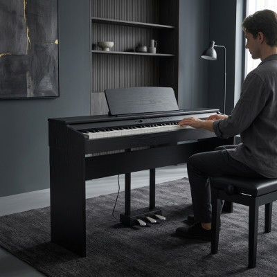 Piano digital para casa 137 cm Preto