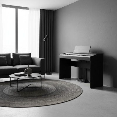 Piano digital para casa 137 cm Preto