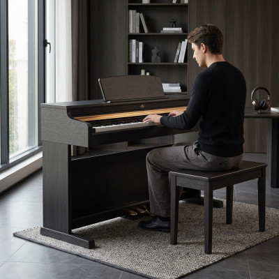 Piano digital para casa 137 cm Preto