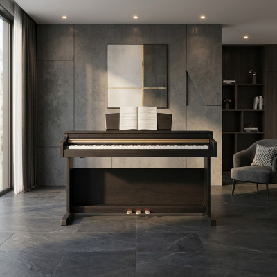 Piano digital para casa 137 cm Preto