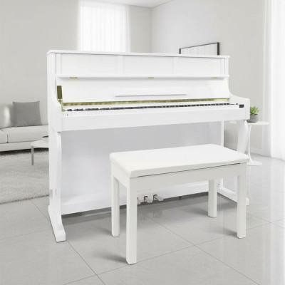 Piano digital branco oferece criatividade e estilo sem limites