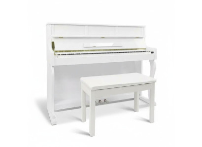Piano digital branco oferece criatividade e estilo sem limites