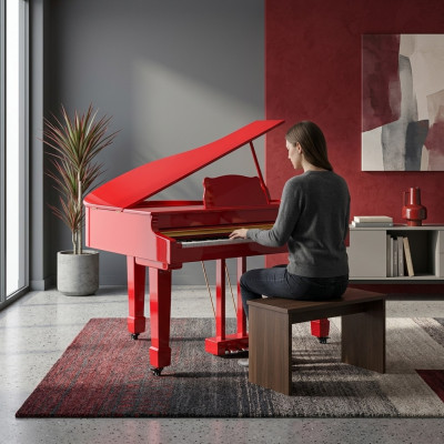 Piano digital vermelho