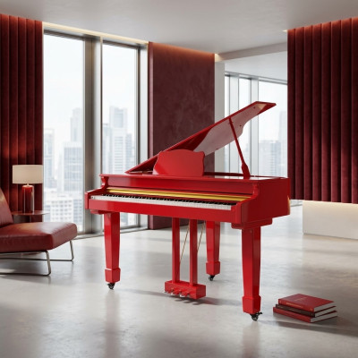 Piano digital vermelho
