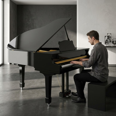 Piano preta brilhante