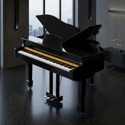 Piano preta brilhante