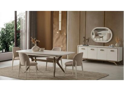 Tisch Konsole Spiegel Wohnzimmer Stil modern weiß rechteckig praktisch