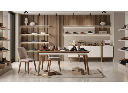 Tisch Konsole Wohnzimmer Stil modern braun rechteckig praktisch geräumig