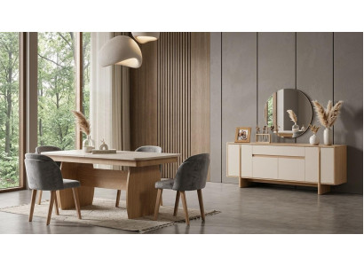 Tisch Konsole Spiegel Wohnzimmer Stil modern beige rechteckig praktisch