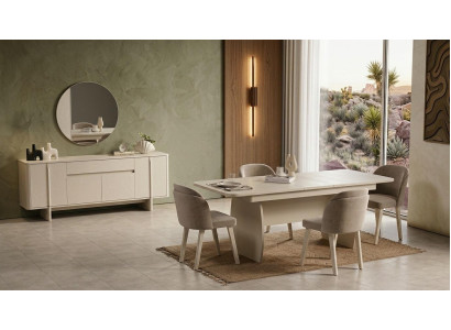 Tisch Konsole Spiegel Wohnzimmer Stil modern weiß rechteckig praktisch