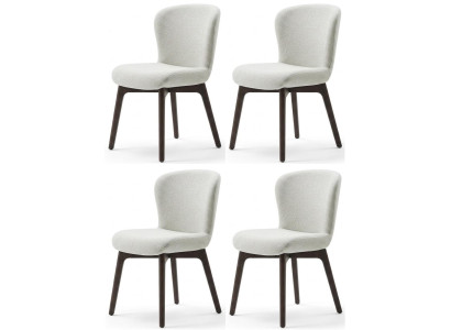 Stuhl set Stil modern weiß weich Esszimmer komfortabel bequem