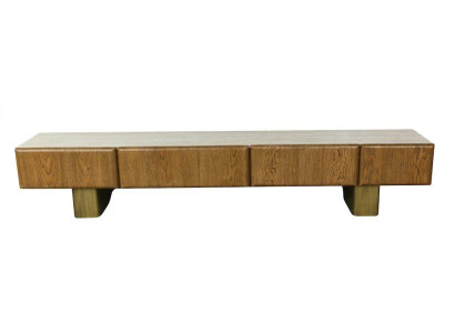 TV-Lowboard braun Armlehnen Holz modern Wohnzimmer komfortabel