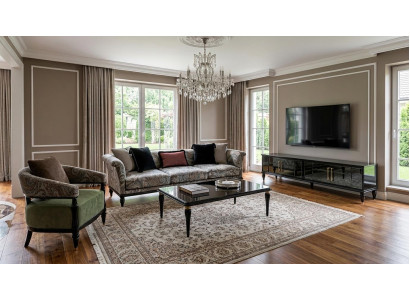 Wohnzimmer Set 3-Sitzer Couchtisch TV-Lowboard Modern Komfortabel