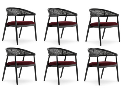 Stühle Set Rot Textil Edelstahl Modern Esszimmer Polsterstühle