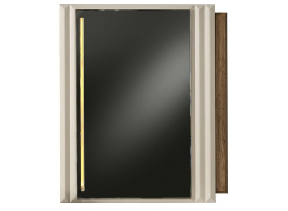 Wandspiegel Modern LED Beleuchtung Silber Glas Großer Spiegel