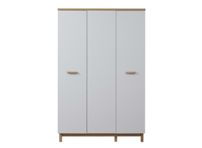 Weißer 3-türiger Kleiderschrank  Holzschrank Jugendschrank Schlafzimmer modern