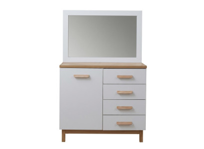 Weiße Kommode mit Spiegel Holzkommode  Schlafzimmer Jugendzimmer modern