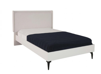 Weißes Jugendbett Holzbett Kopfteil  Jugendzimmer modern Teenager Schlafzimmer