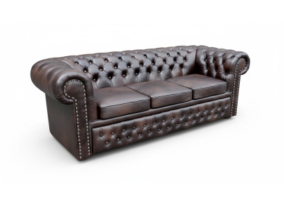 Chesterfield Sofa Couch Ledersofa Polster Garnitur Leicester Wohn Couchen Neu