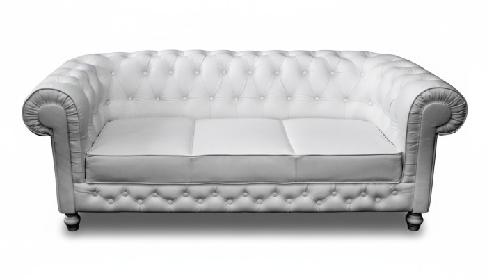 Chesterfield Couch Sofa Garnitur 3 Sitzer Polster Leder Sofas Couchen  WHITTBY
