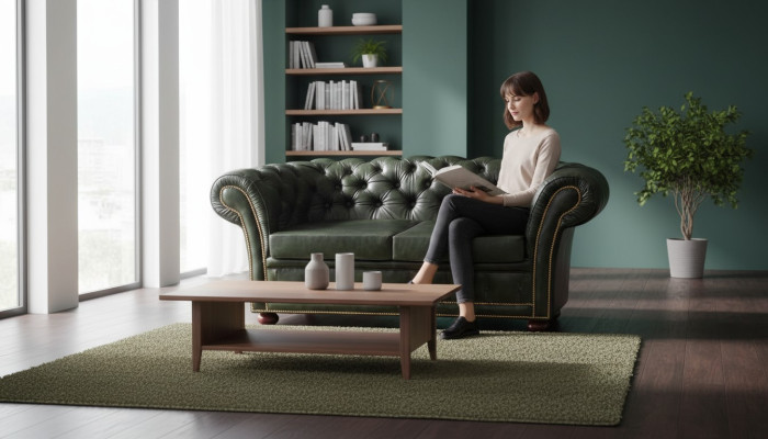 Chesterfield Couch Sofa Garnitur 3 Sitzer Polster Leder Sofas Neu LEICESTERII