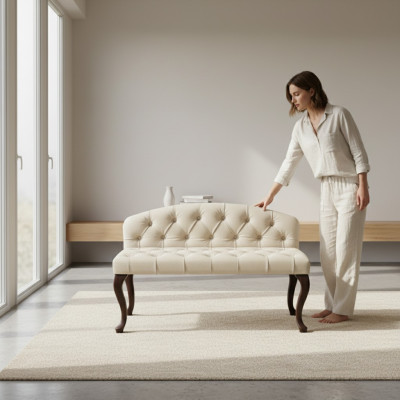 Chesterfield Bank Chaise Sofa Couch 3 Sitz Club Liege Chaiselounge Ottomane Neu