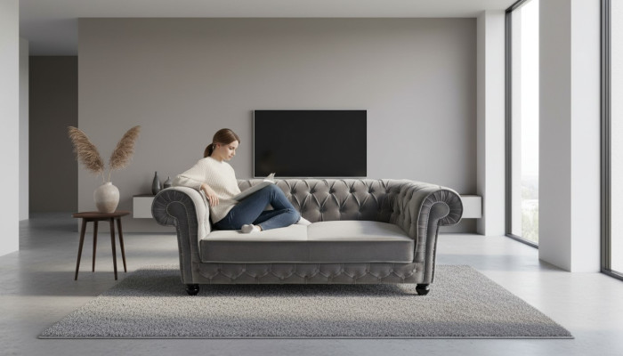 Chesterfield Sofa Couch Polster Designer 3 Sitzer Garnitur Sofas Neu CHESTER 2